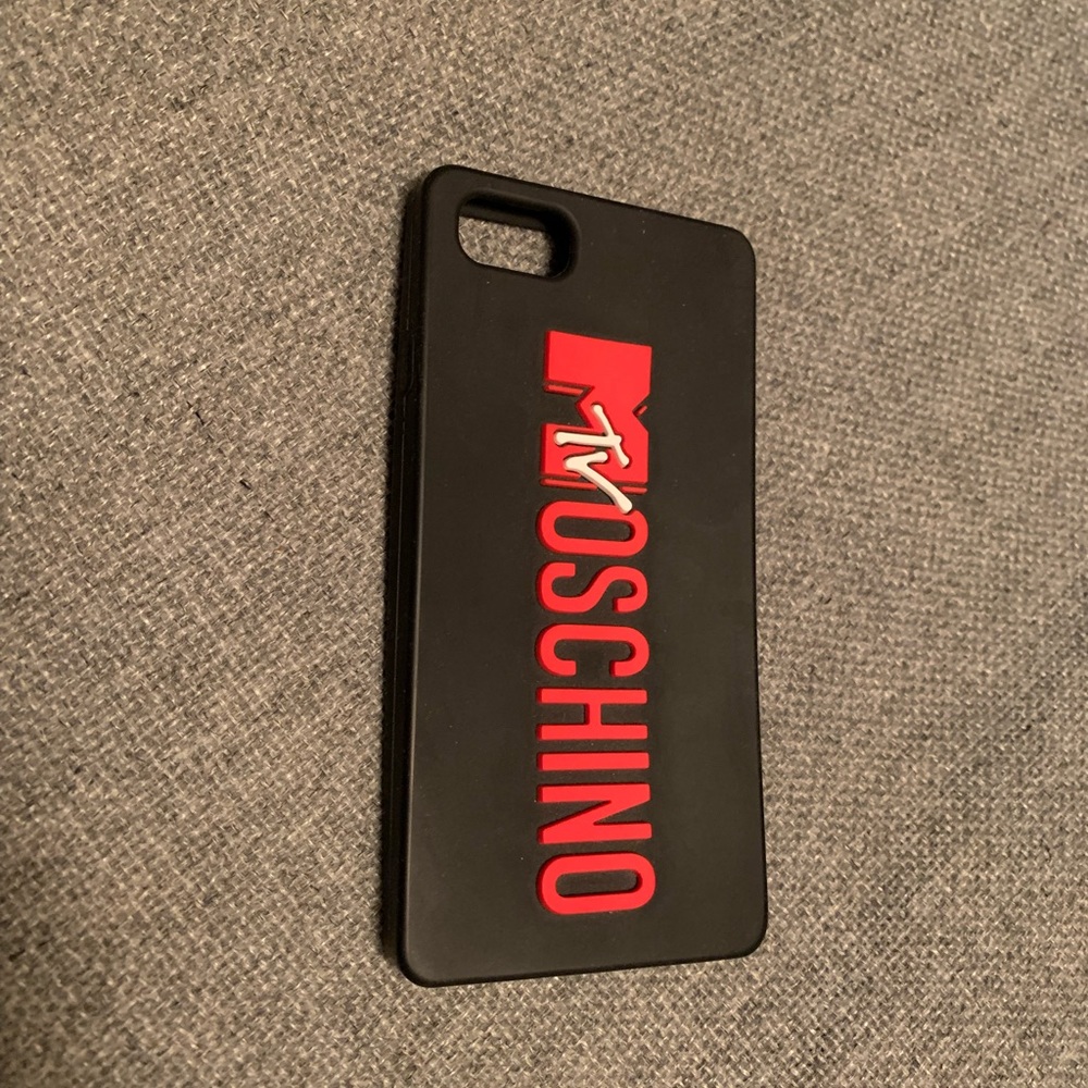 MTV MOSCHINO Black IPhone 5S Black Square Corner Soft Phone Case EUC